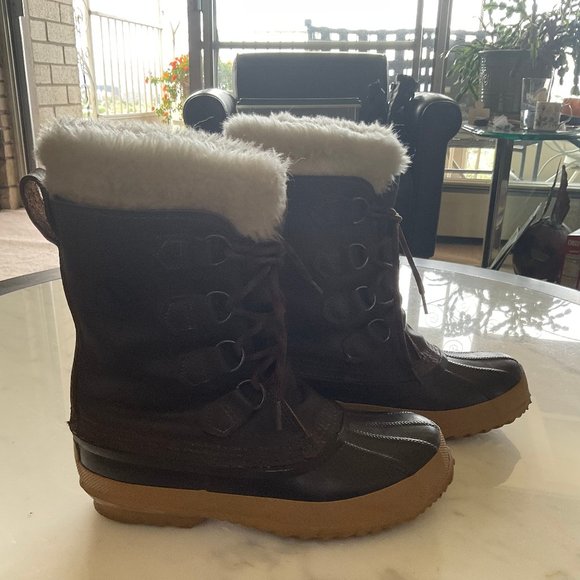 Eddy Bauer Sorel Lined Winter Boots - Size 8-1/2 - Picture 1 of 11